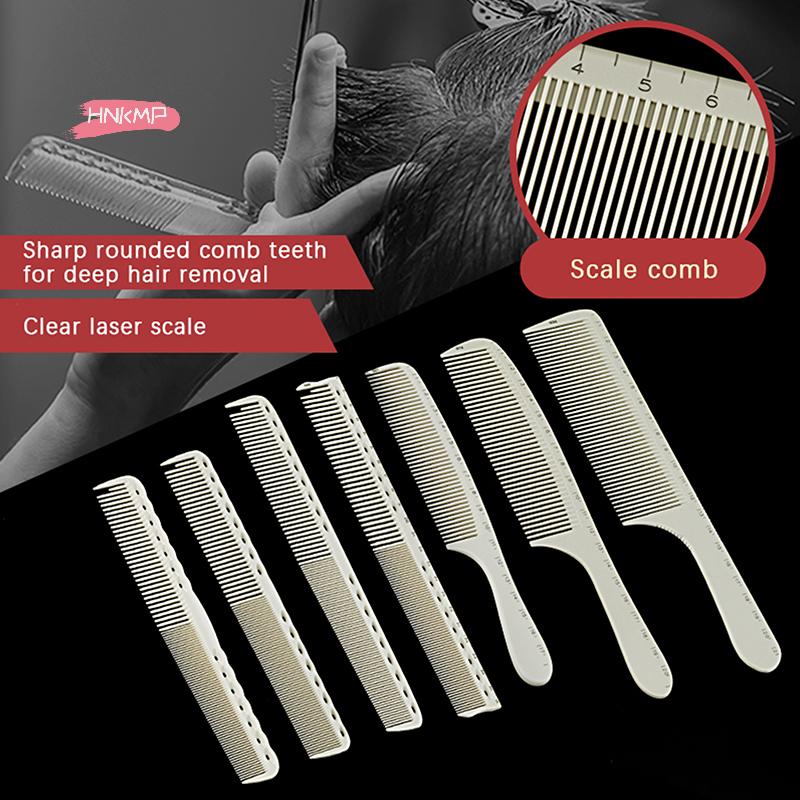 1Pcs Professional Barber Comb with Plastic Scale Laser Ruler Hairdressing Styling Tool for Salon Hair Cutting