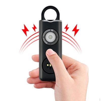 130dB Personal Alarm Emergency Portable USB Rechargeable Keychain LED Flashlight for
