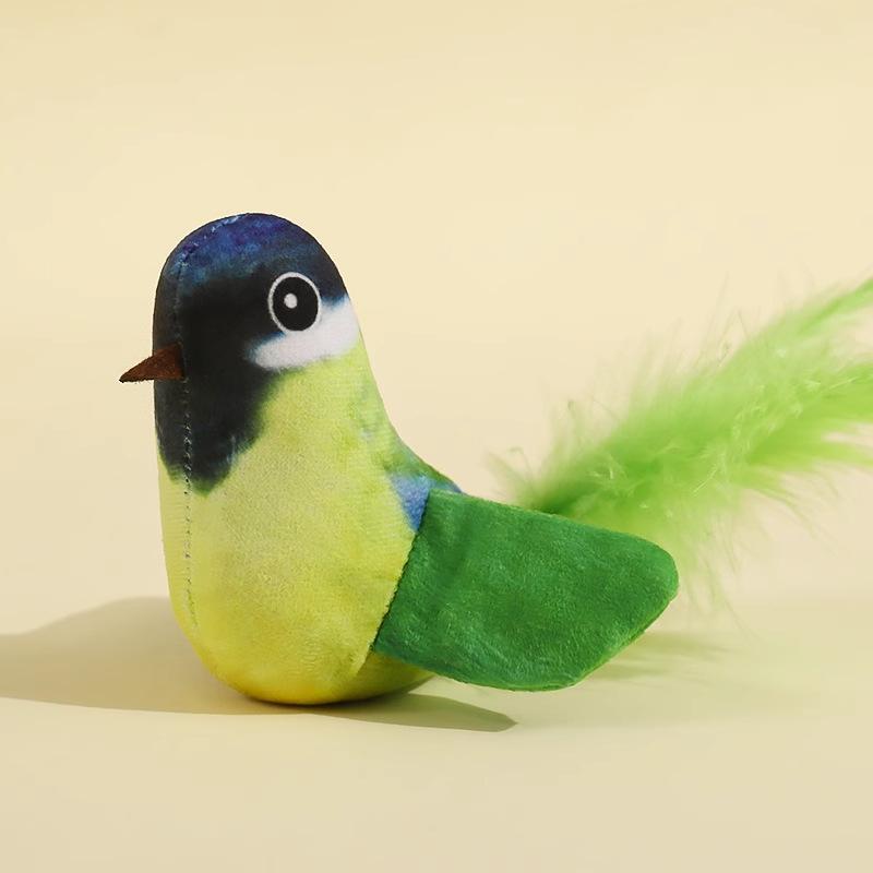 

Bird Shaped Cat Toy with Catnip & Silvervine, Squeaky Chew Toy for Indoor Cats, Boredom Relief & Teeth Cleaning