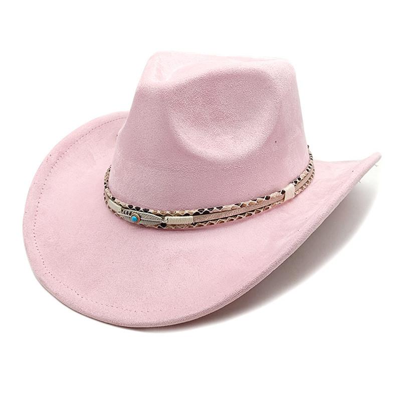 Ethnic Style Cowboy Hat With Wide Brim For Men Women Spring Sun Protection