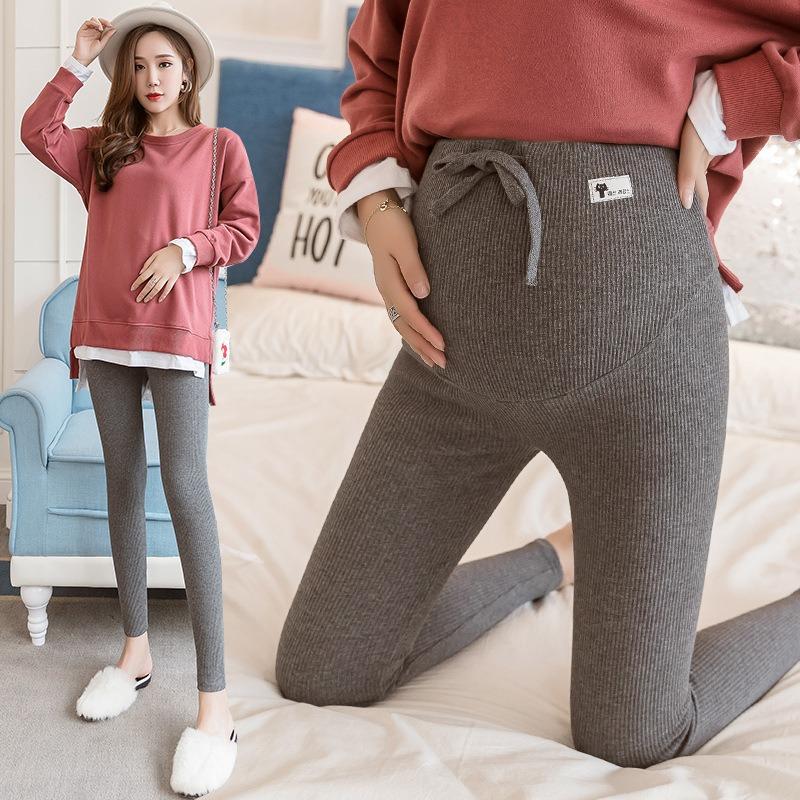 11 #maternity Leggings Spring and Autumn Pants Belly Support Pants Striped Leggings Maternity Wear Nine-point Pants
