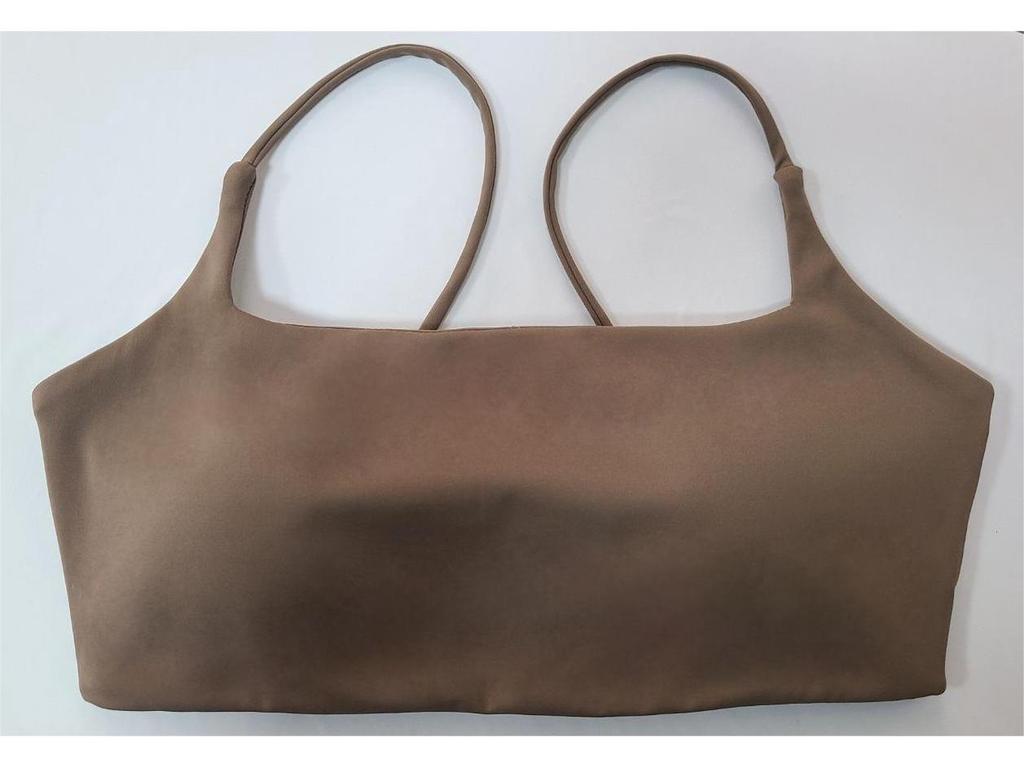 European & American Fashion Strappy Sports Bra - Skin-friendly, Yoga-Ready, with Nude Feel & Stylish Open Back Design