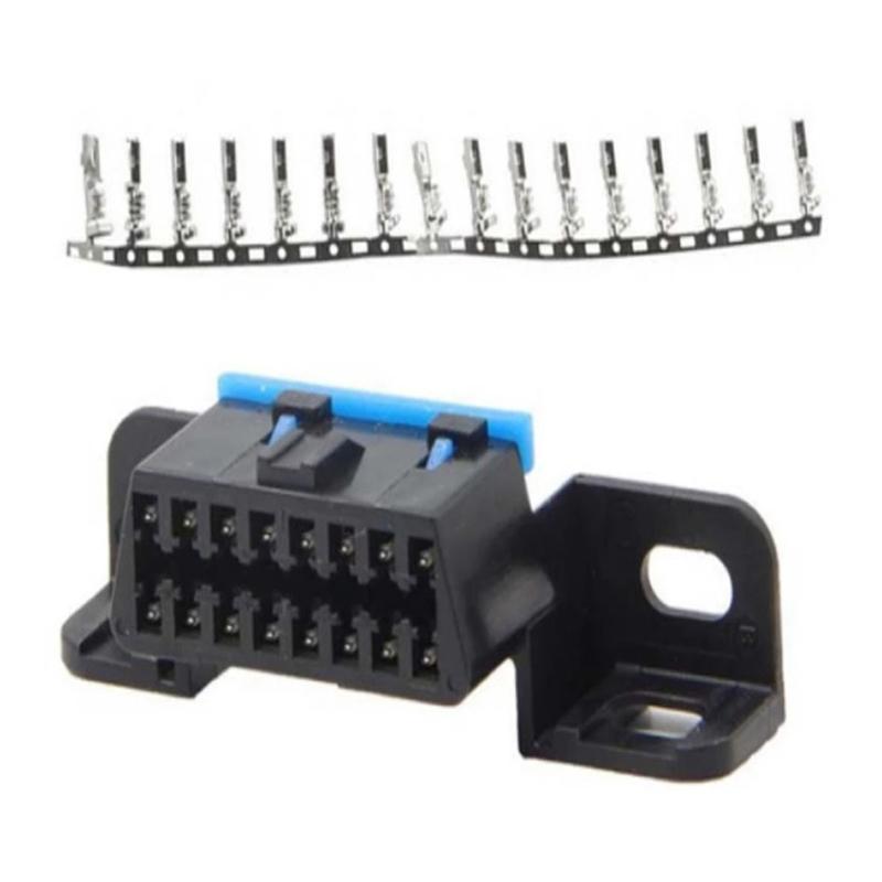 Conector Obd2 16 Pinos Conector Angular Fêmea Obd2 Obd 2 16 Pinos Soquetes de Fio Fêmea Obd Conector Obdii