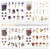40pcs Pre-Cut Floral Sticker Set Flower Decal Journal Stickers PET Flower Stickers for Journaling Scrapbooking, Easy To Peel