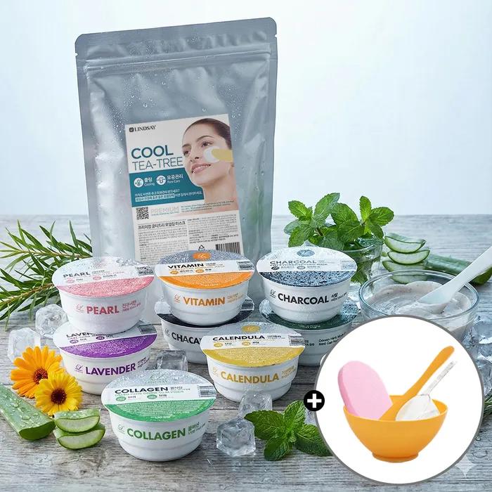 Premium Skin Soothing Hydrating Modeling Pack 1kg + Cup Modeling Pack 28g + 3 Pack Tools + Cleansing Sponge Vitamin Modeling Pack 1kg