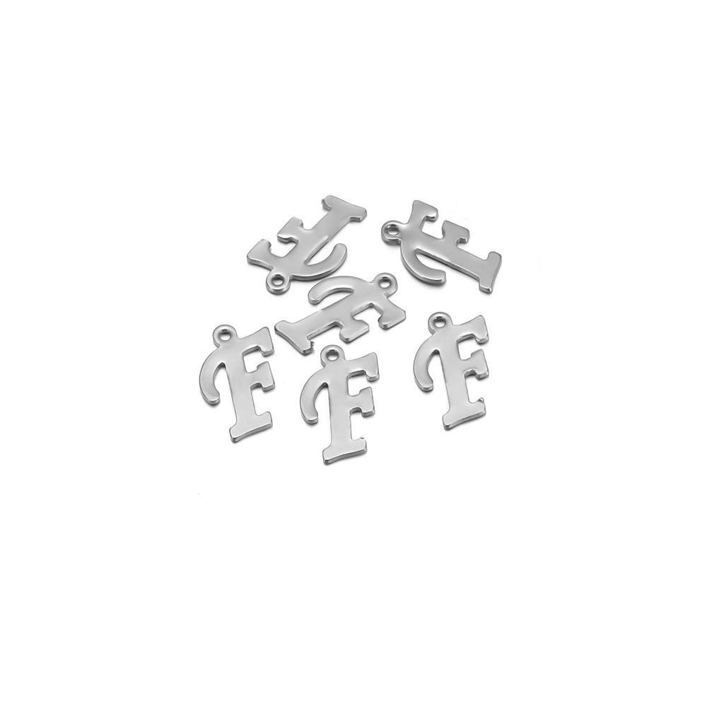 50pcs Stainless Steel Cursive Font 26 Letter Pendant Alphabet Charms Necklace Pendant DIY Jewelry Bracelet Making Earrings Craft