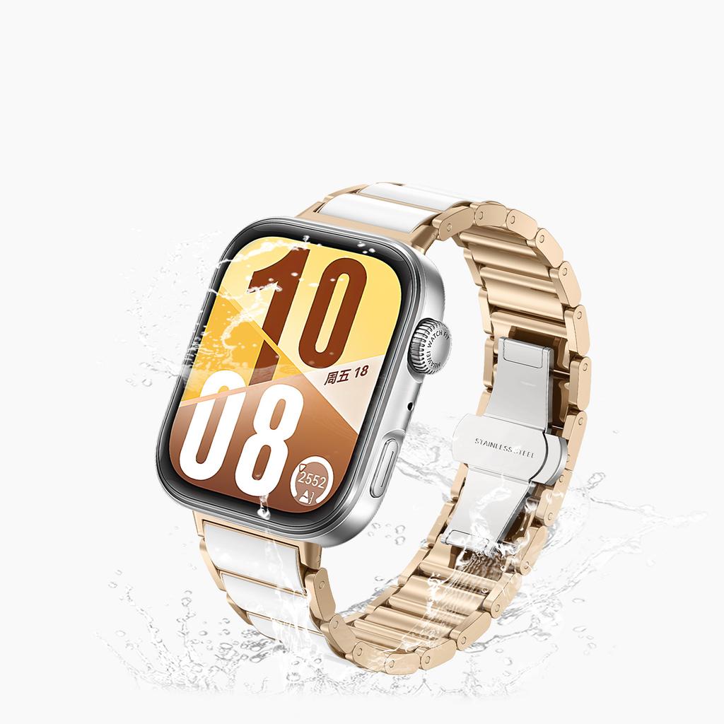 High Quality Ceramic Strap for Huawei Watch Fit 4 Pro 3 Butterfly Buckle Link Bracelet for Huawei Fit3 Fit4 Fit4Pro Metal Band