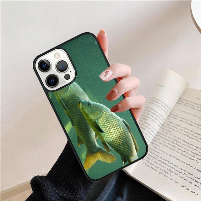 Basic Carp Fishing Rubber Phone Case Cover For iPhone 17 Air 15 16e 14 13 12 Pro Max 11 Pro Max Plus Coque Shell
