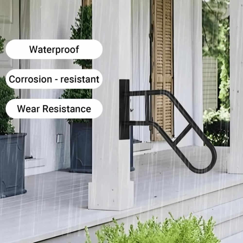 Eisenhandlauf Sicherheit U-förmiges Design Wandmontierte Geländer Rutschfeste Oberfläche Wetterbeständige Oberfläche Treppenstütze Kindersicherheit