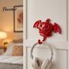 Black Bat Wing Hook Devil Pumpkin Wall Hook, Halloween No-Drill Adhesive for Keys Key Holder Bags, Strong Sticky Damage-Free Decorative Hooks Entryway