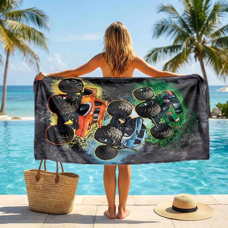 Ręcznik plażowy Monster Machines Fashion: Idealne na letnie przygody Miękkie, chłonne i szybkoschnące, odpowiednie do pływania i kąpieli