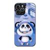 Suitable for Apple 15pro Airbag Stand, Phone Case Telescopic Stand, Glass Cartoon Painted Protective Case