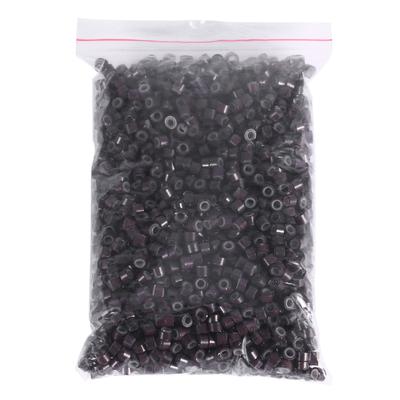 2000PCSBag Silikon Gefüttert Micro Haar Feder Verlängerung Links Ringe Perlen(2000 Stück Braun)