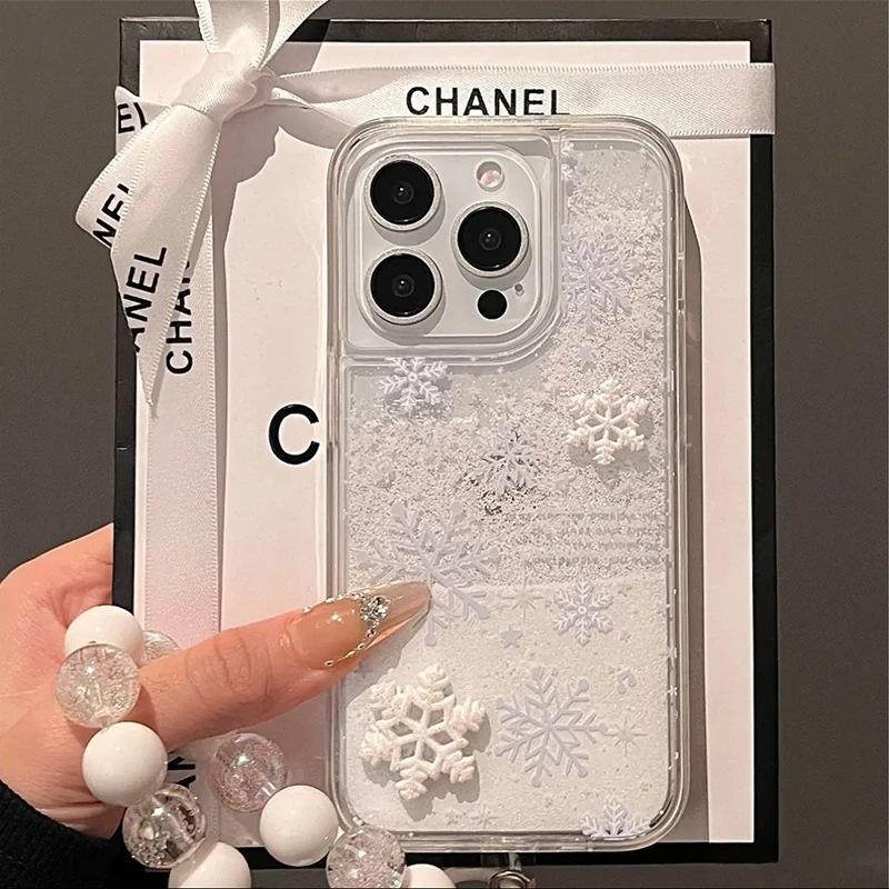 Nový pískový kryt na telefon s vločkami a náramkem Vhodný pro ženy Apple 16promax Nárazuvzdorný kryt pro iPhone15