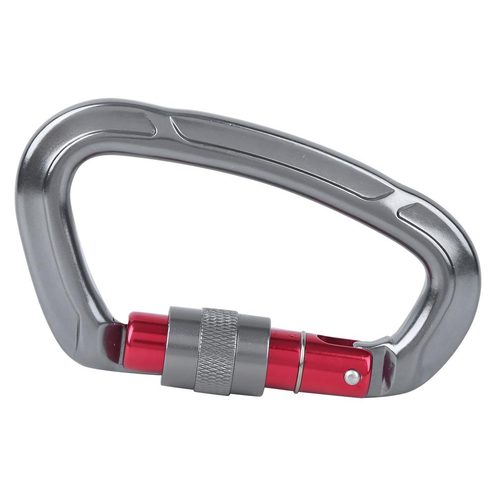 Outdoor Aluminium Alloy D Lock Hammock Backpack Cable   Rock Climbing Carabiner