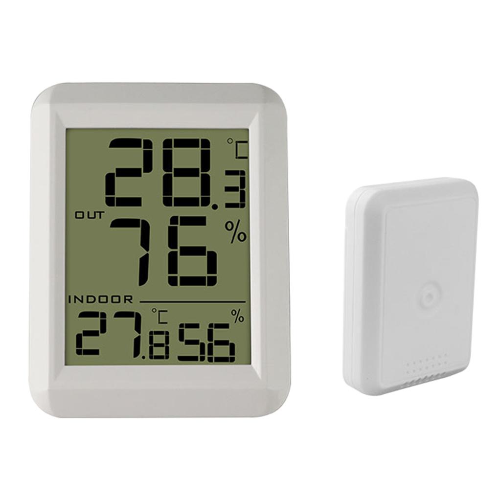 Desktop Wireless Thermometer LCD Display Indoor Outdoor Sensor Wall Temperature