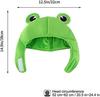 Bestmaple Animal Cap, Plush Headgear, Cute, Fluffy, Plush Cap, Mask Animal Costume (Frog)
