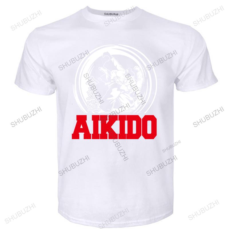 Aikido Japanese Martial Arts Shinai Kendo T Shirt for Men Cotton Tshirt Unique Tees Short Sleeve Samurai Spirit Tshirt Clothing