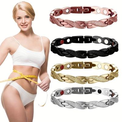 European and American Women's Magnetic Bracelet Jewelry, Fashionable and Simple Women's Single Row Negative Ion Energy Stone Magnetic Therapy Bracelet
