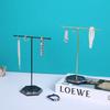 Newly designed metal gold T-shaped jewelry display stand for earrings, rings, necklaces, watches and pendants
