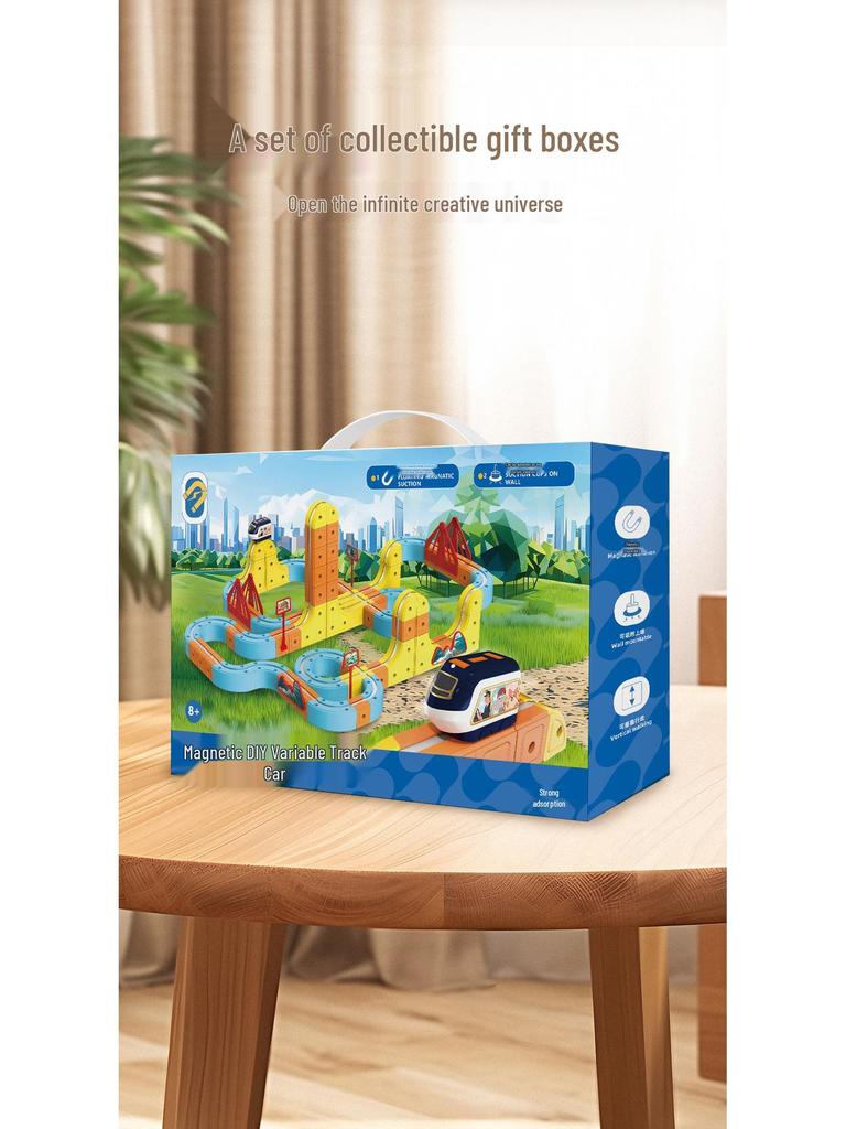 Electric Magnetic High-Speed Train Set for Kids - DIY Changeable Track Toy
