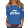 Women's Casual Fashionable Sexy Comfortable Neck Three-Quarter Sleeve Top