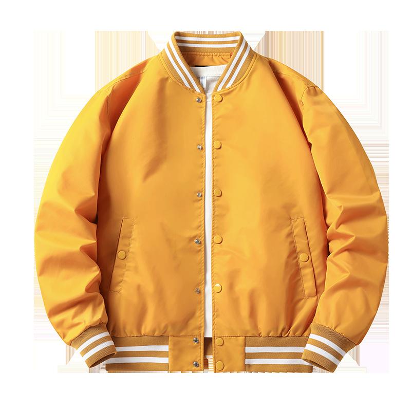 Farbeingesetzte Baseball-Uniform Herren Frühling und Herbst Bomberjacke Herren und Damen Gleicher Stil Paarkleidung Ins Trendige Arbeitsjacke