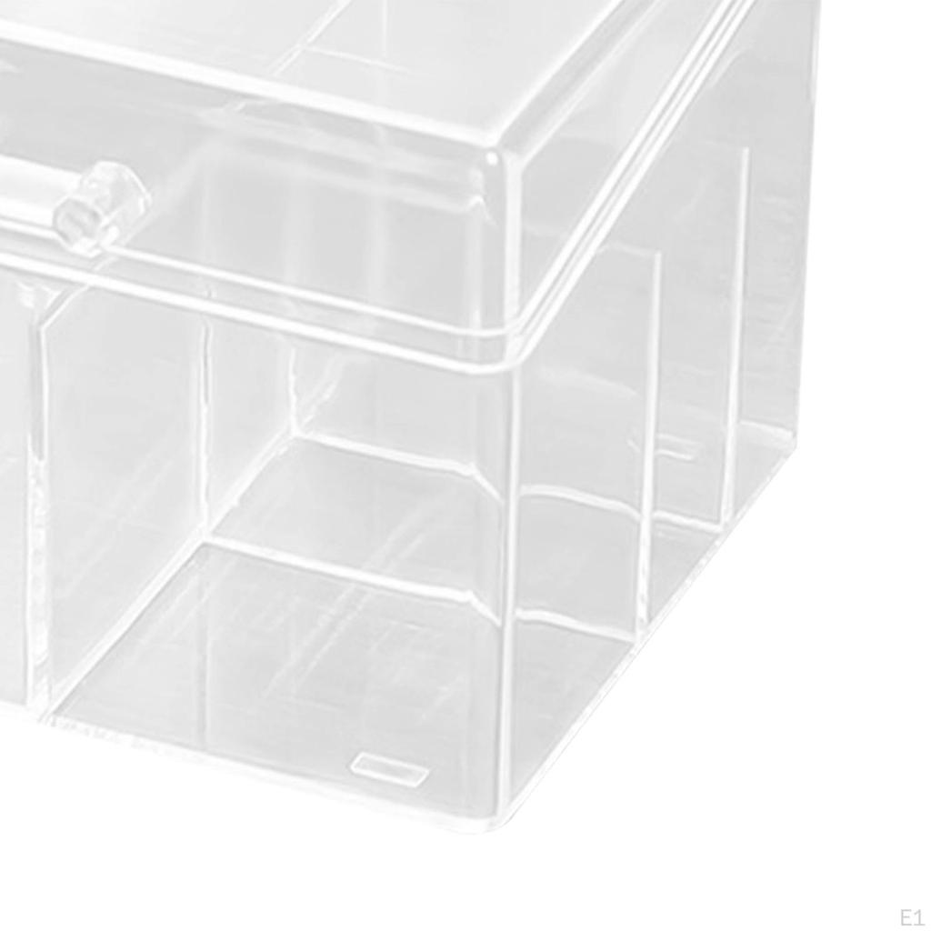 Sammelkarten-Aufbewahrungsbox für den Schreibtisch, transparent, großes Fassungsvermögen