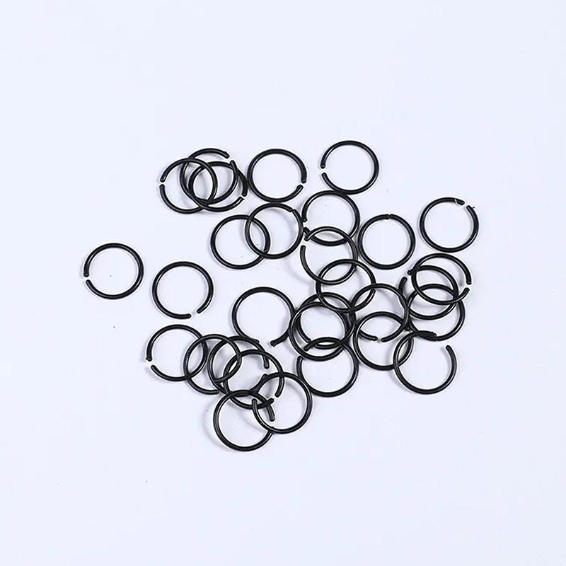 30 Pcs/Box Women Vintage Round Resin Hoop Earrings Colorful Anti Allergy Sterile Rod Plastic Small Ear Ring Earring Stud Earring