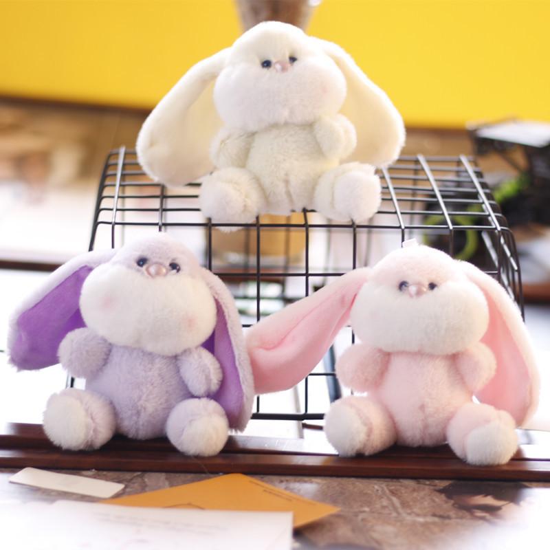 Adorable Cute Bunny Plush Keychain Soft Toy Charming Rabbit Bag Accessory