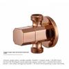 1/2'' European Triangle Valve Hot and Cold Water Stop Universal Retro Angle Valves All Copper Toilet Bathroom