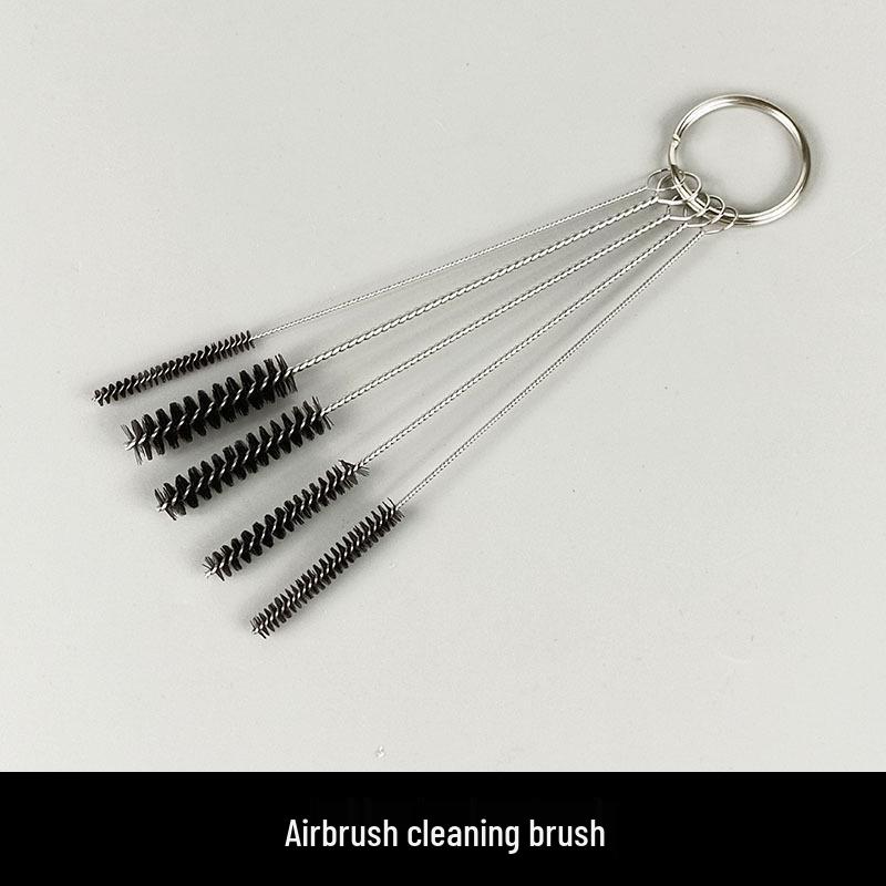 Airbrush Spray Gun Cleaning Kit: Includes Small Brush, Rinse Gun, Nozzle, and Four Ventilation Accessories for Auto Repair.