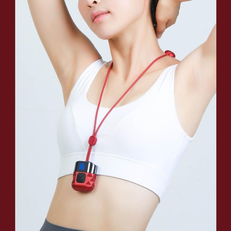 Neck Massagers with Heat,Electric Pulse Neck Massagers for Pains Relief,Mini Hanging Massage Device for Women Men Gift