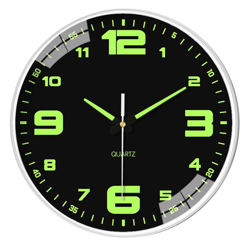 Wall Clock  Practical 30cm Wall Hanging Luminous Silent Digital Clock  Battery Operated Wall Hanging Clock