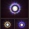 Crystal Spotlight Led Living Room Ceiling Lamp Embedded Bull's Eye Lamp Hole Lamp Color Aisle Small Three-color Downlight