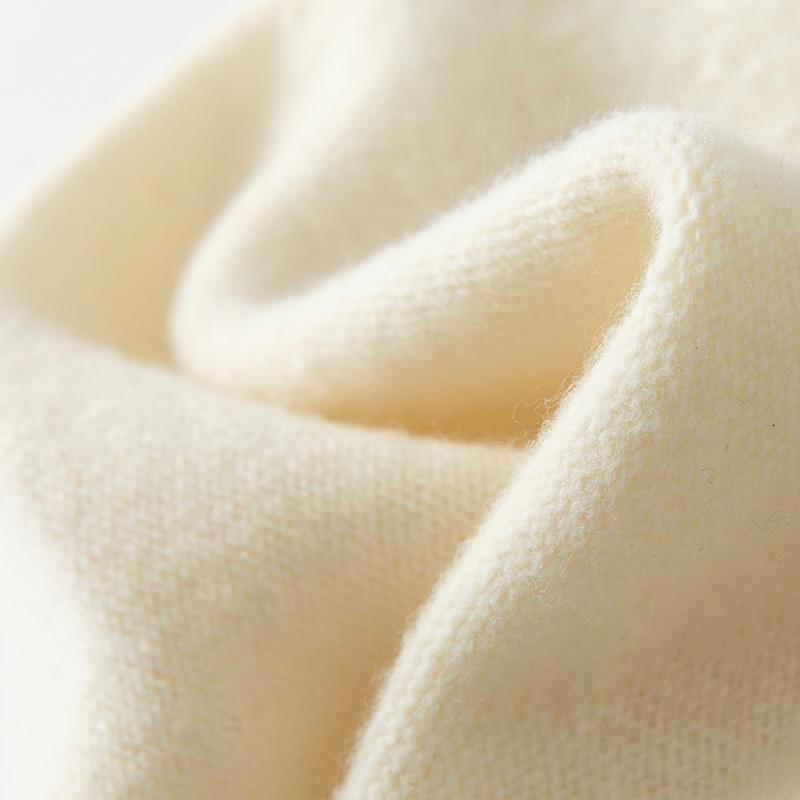 Women's Cashmere Hat Qinghe Cashmere 30% Cashmere 70% Wool Women's Autumn and Winter Cashmere Headscarf Soft and Warm