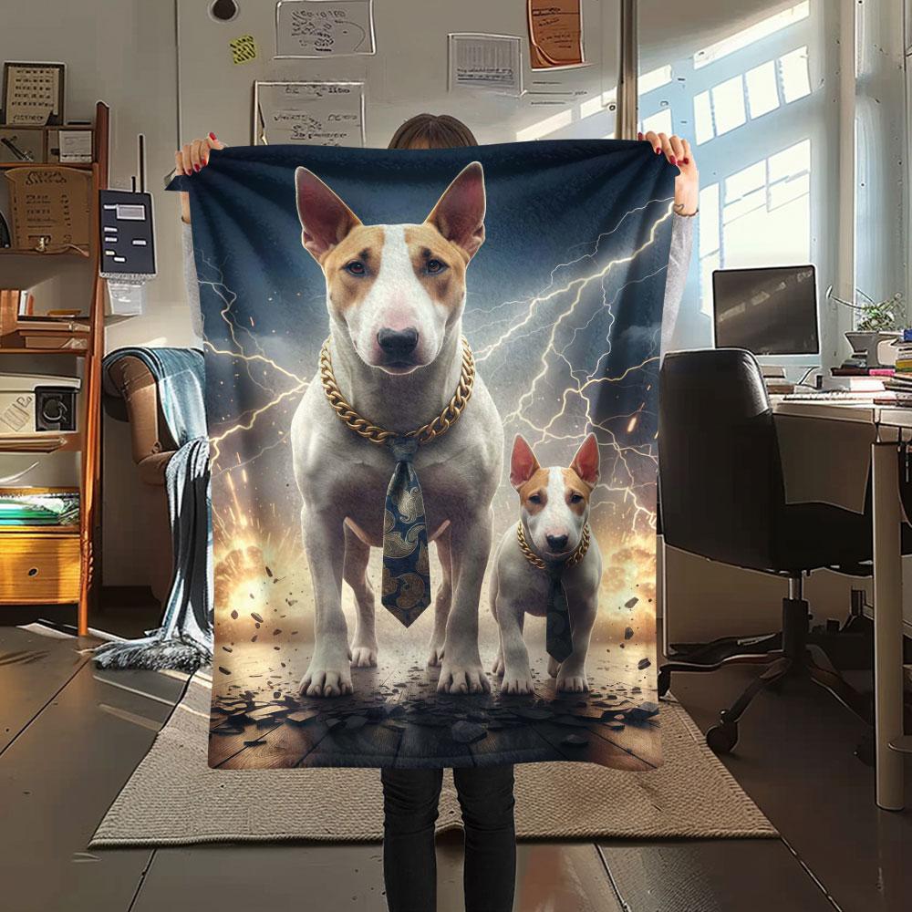 1Pc LightningPuppy Print Flannel Blanket, High quality Comfortable for All Seasons, Home Decor, Warmth and Comfort, Perfect for Christmas Gifts
