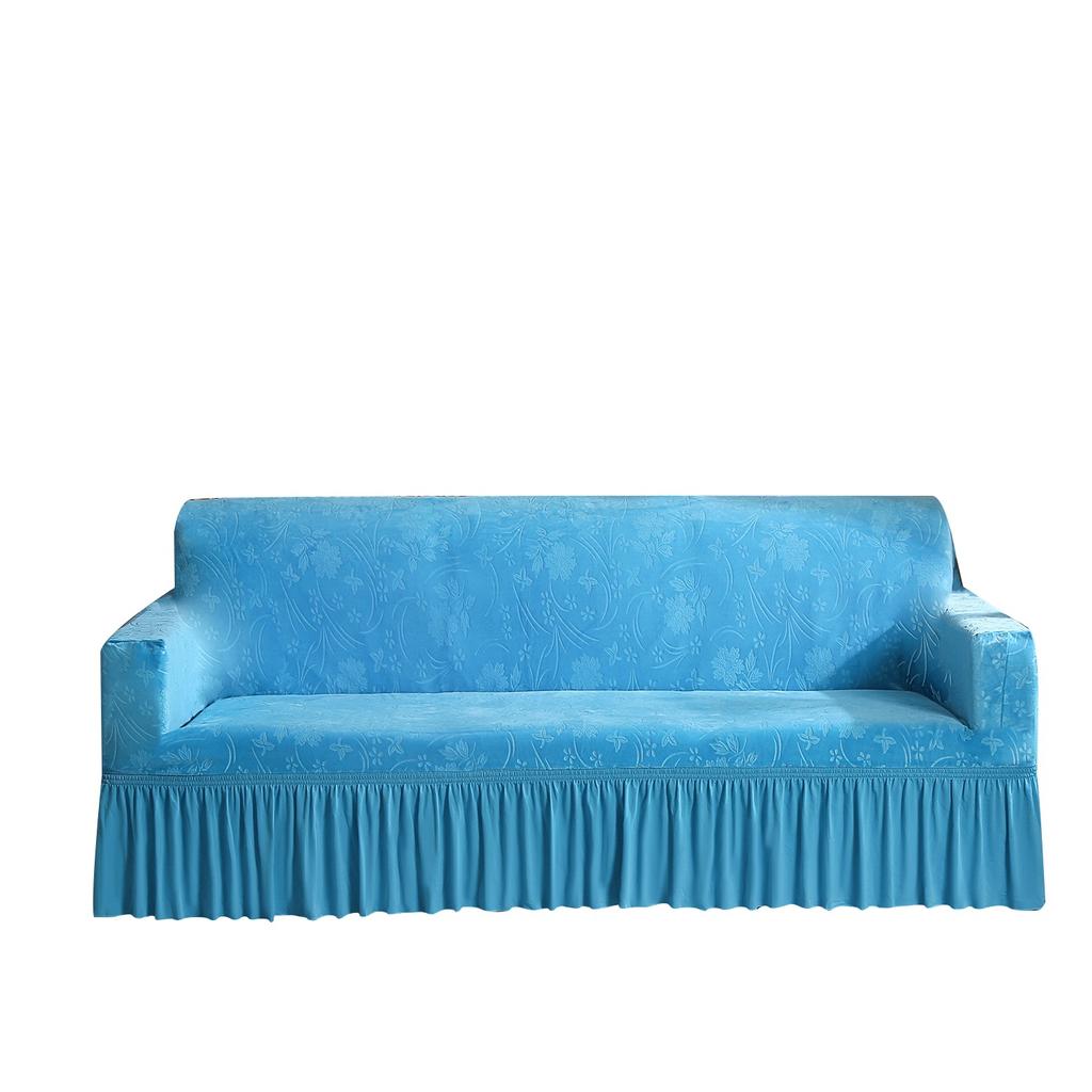 New Thickened Crystal Velvet Light Luxury Jacquard Sofa Cover Lace Style All Inclusive Elastic Sofa Cover Cover