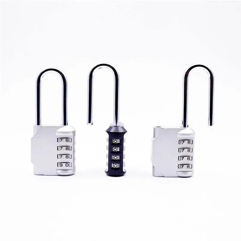 1PC/2PCS Outdoor 4 Digit Long Shackle Waterproof Password Padlock Pad Lock Combination Padlock for School Locker Gym Locker