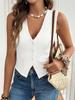 Women's Casual V-Neck Vest Top T-Shirt,tops,summer,basic,versatile,tops