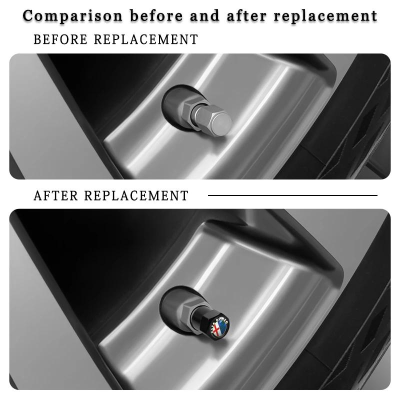 Car Stickers For Alfa Romeo for 3D Metal Tire Valve Caps Car Tyre Air Stems Cover For Alfa Romeo Giulia Stelvio Giulietta 156 1