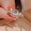 Moissanite Diamond Ring, Imitation Diamond Women'S Light Luxury, Niche High-End Delicate Ring