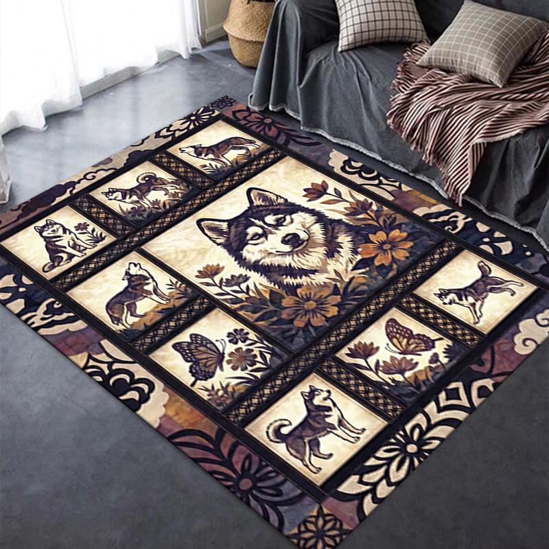 2025 New Husky Dog Carpet Rug for Living Room Bedroom Home Sofa Decoration,Kids play Non-slip Floor Mat61