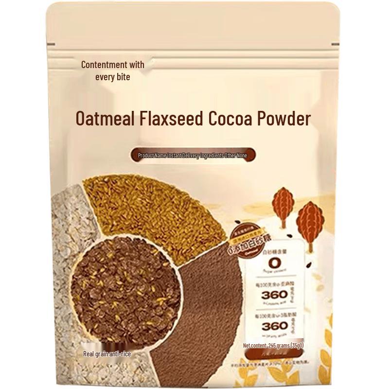 High Fiber Instant Oatmeal with Flaxseed & Cocoa