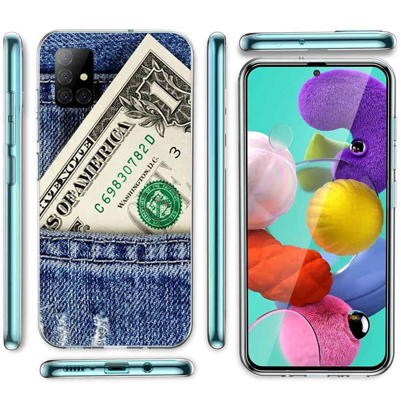 Banknote Dollar Cash Money Phone Case For Samsung Galaxy A52 A32 A22 A12 A02S A50S A30S A51 A31 AA71 Note 20 Ultra 10 S10 Plus G