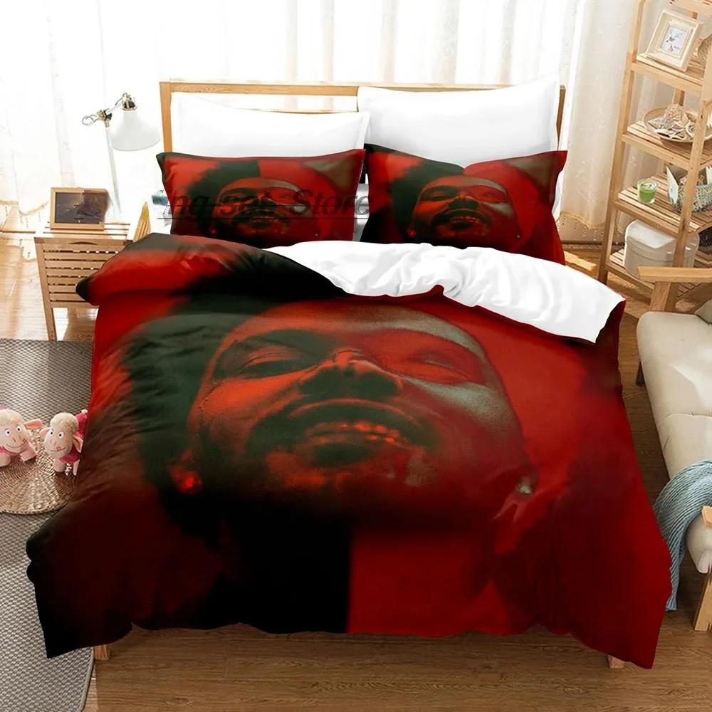 

Comforter New Xo The Weeknd Bedding Set Single Twin Full Queen King Size Bed Set Aldult Kid Bedroom Duvet Sets 3D Print Bed Comforter (quilt)-EU Single(135*200cm)3pcs