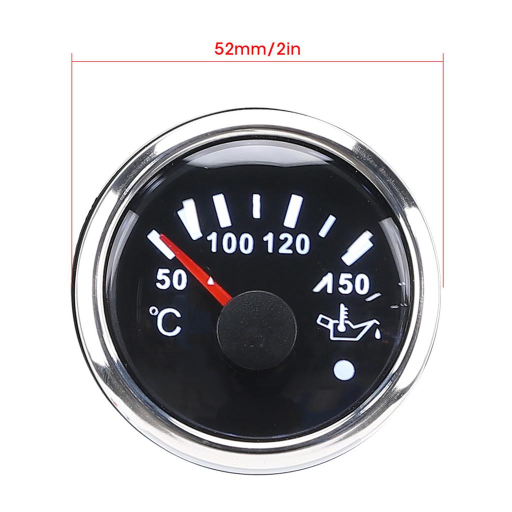 Oil Temperature Gauge 52mmCelsius2in Intelligent Alarm 316 Stainless Steel for Car Boat
