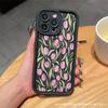 Literary painting small floral flower for iPhone11/12/13/14/15/16PRO MAX mobile phone case