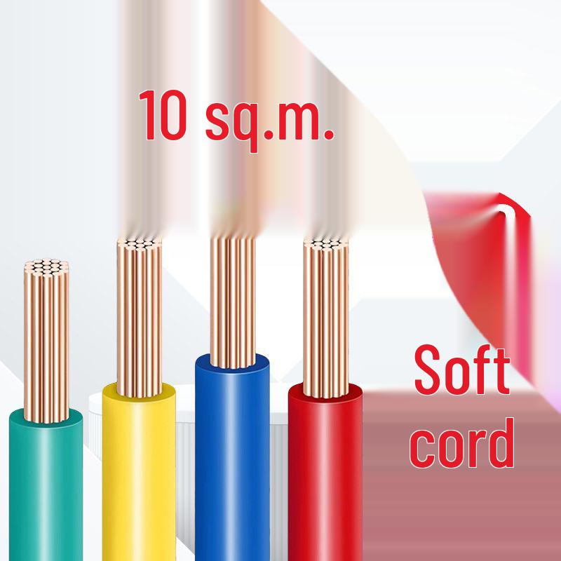 Flame Retardant Copper Core BVBVR 2.5/4/6 Square Cable for Home Decor, 3C Certified