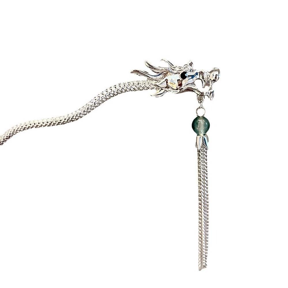 Zroszony Hanfu Tassel szpilka do włosów nakrycia głowy w stylu chińskim spinka do włosów smoczy kij do włosów kobieta/dziewczyna